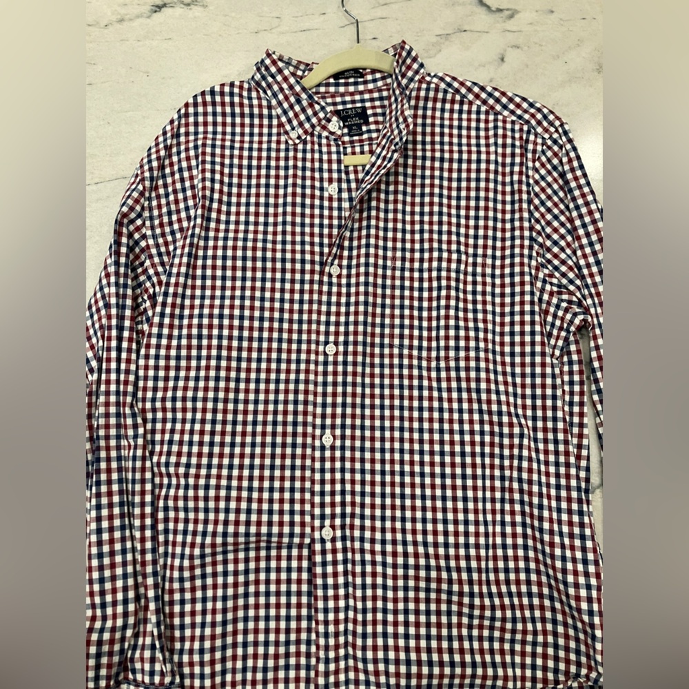 J.Crew Men’s flex Washed XL Slim Untucked Oxford Button Down Shirt